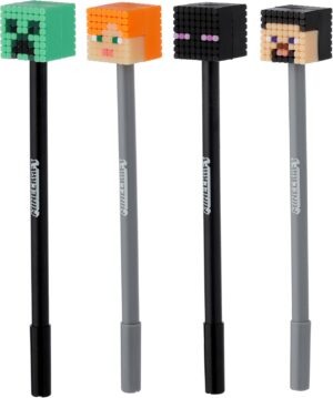 Stylo bille Minecraft à pointe fine, encre noire