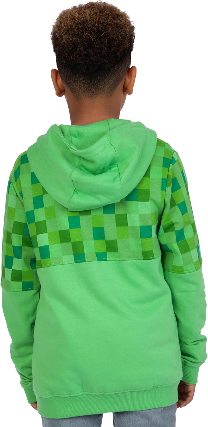 Sweat zippé à capuche Minecraft garçon en 100 % coton – Image 5