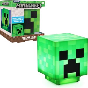 Lampe de nuit portable Creeper Minecraft avec sons, format 15