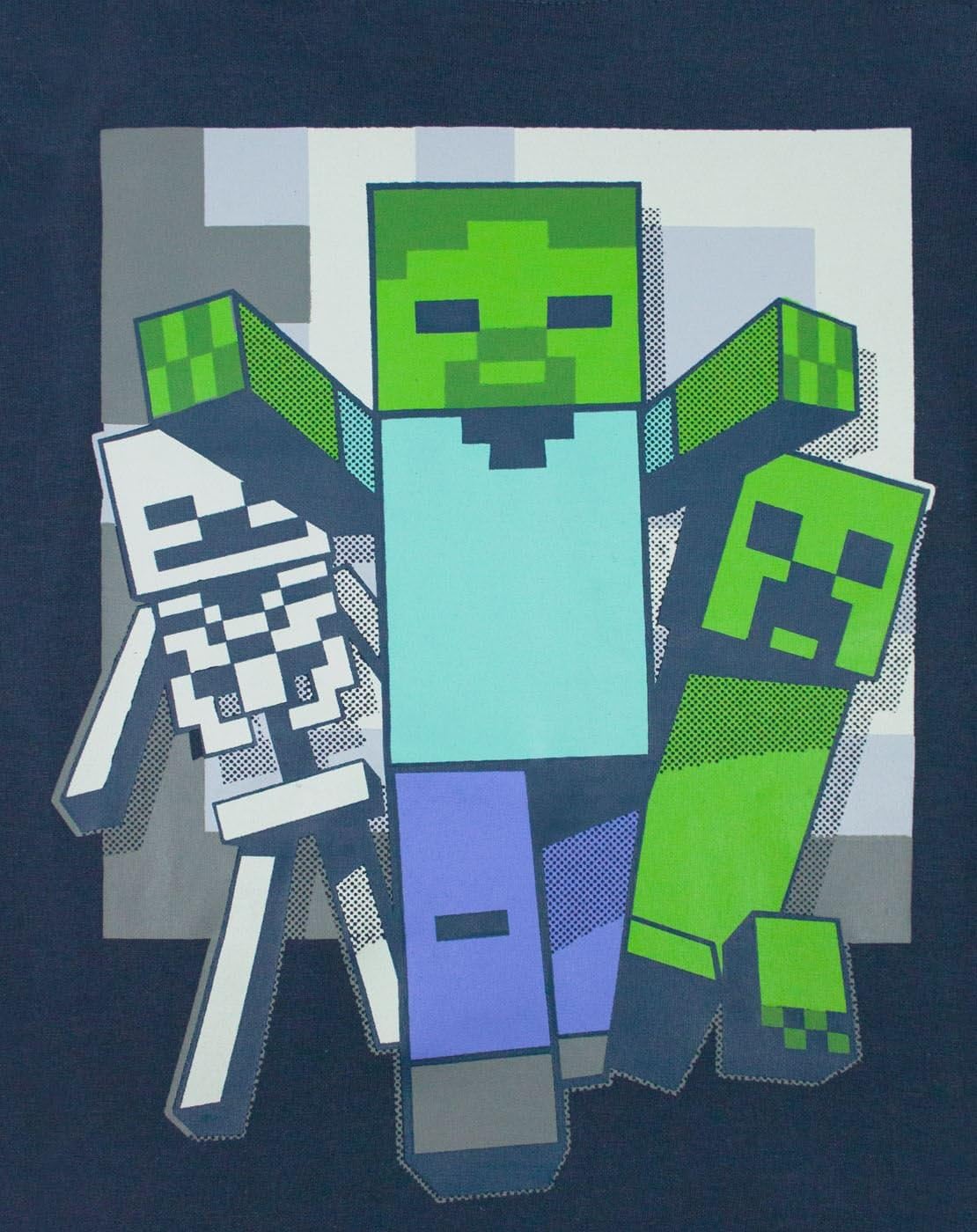 Ensemble pyjama court Minecraft Undead bleu enfant 8 ans – Image 2