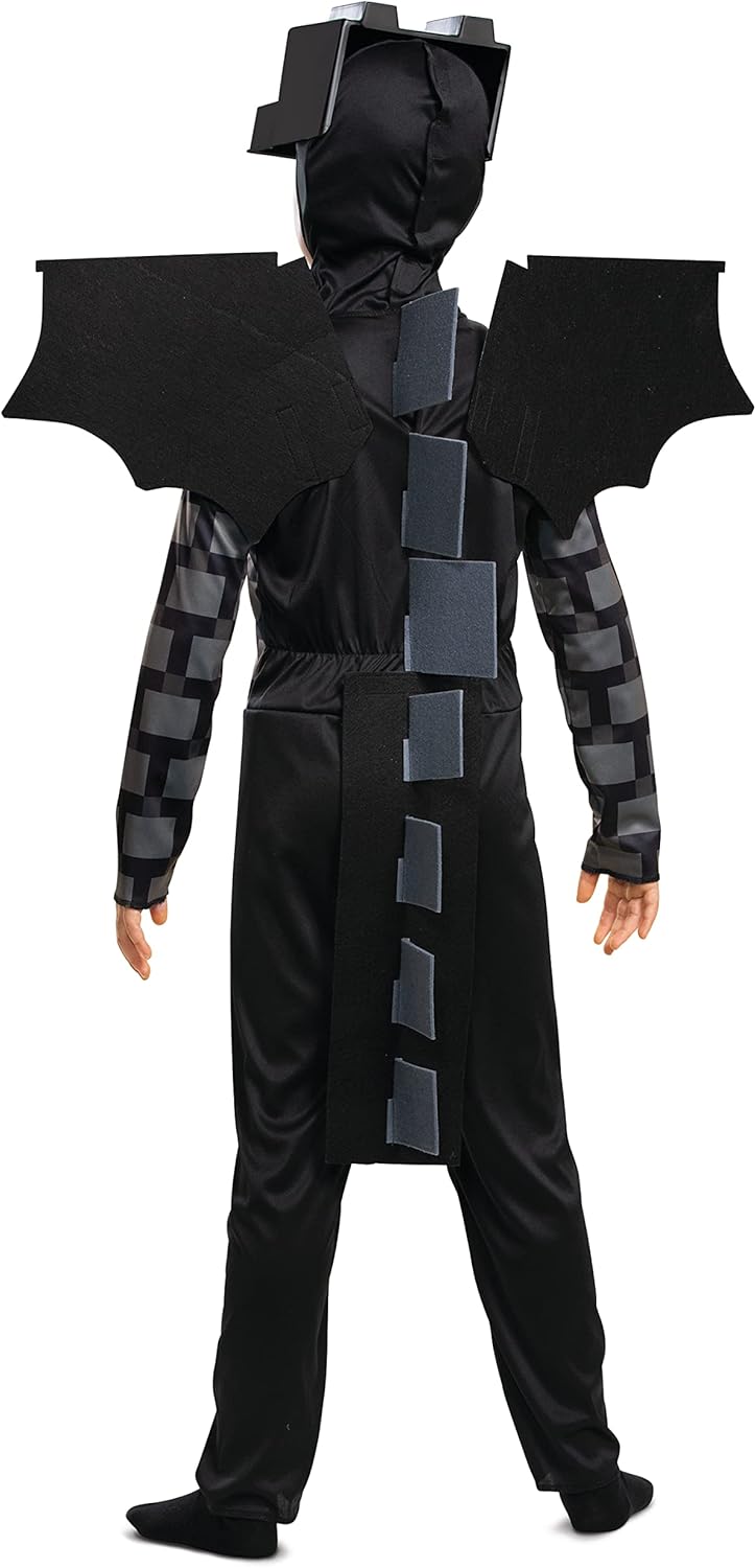 Déguisement enfant Minecraft Ender Dragon avec coiffe et ailes – Image 2