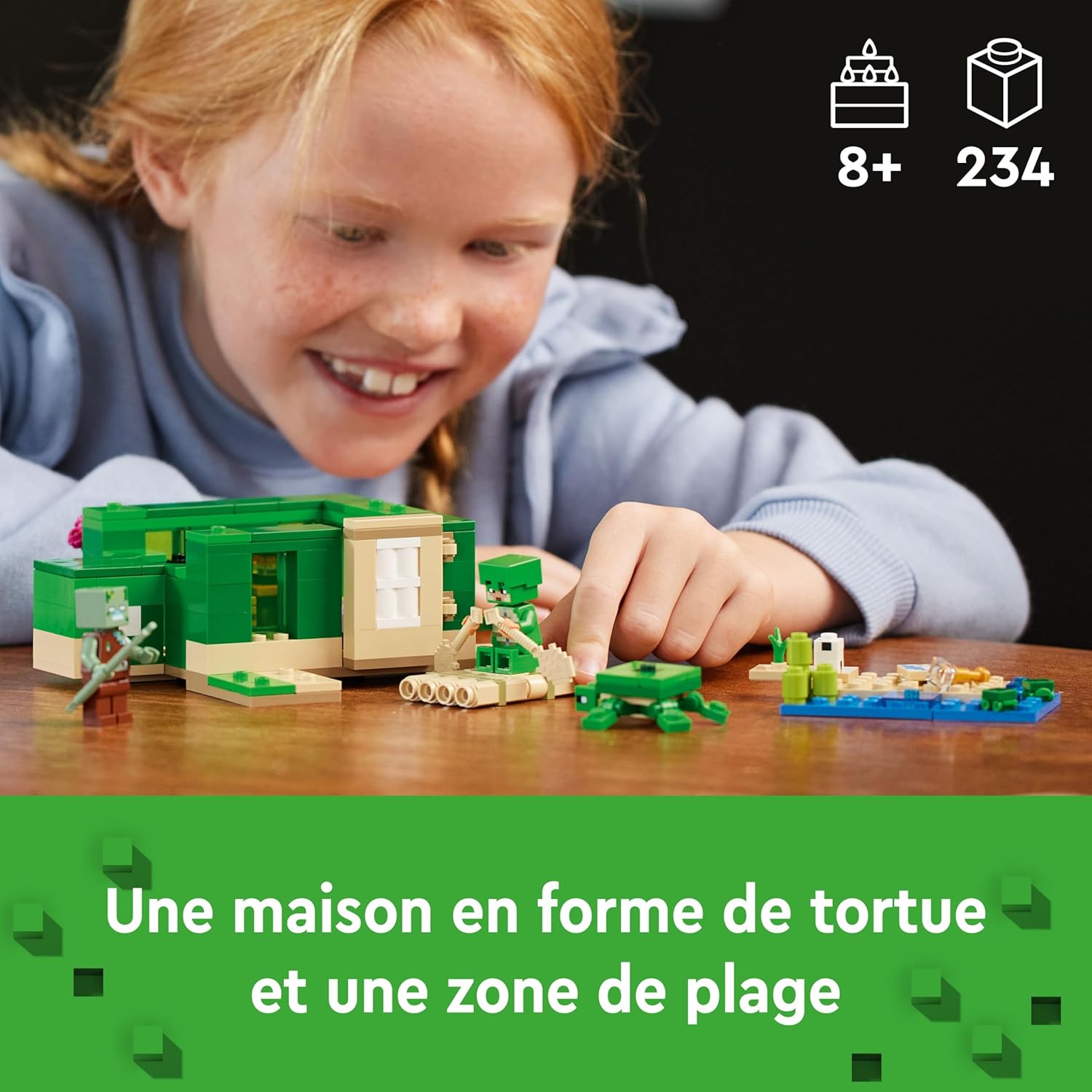 LEGO Minecraft Maison tortue de plage avec 3 figurines 21254 – Image 2