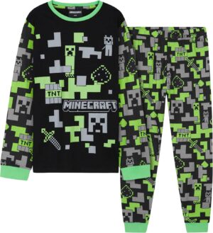 Ensemble pyjama long Minecraft garçon en 100% coton