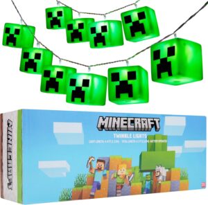 Guirlande LED Minecraft Creeper 165 cm à piles