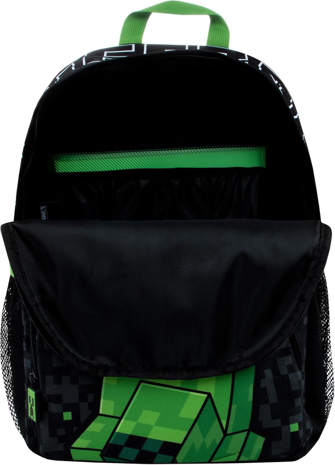 Sac à dos Minecraft enfant noir avec Creeper pixelisé – Image 2