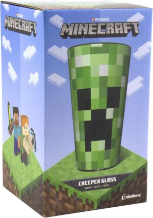 Verre Minecraft Creeper vert pour boissons froides 400 ml