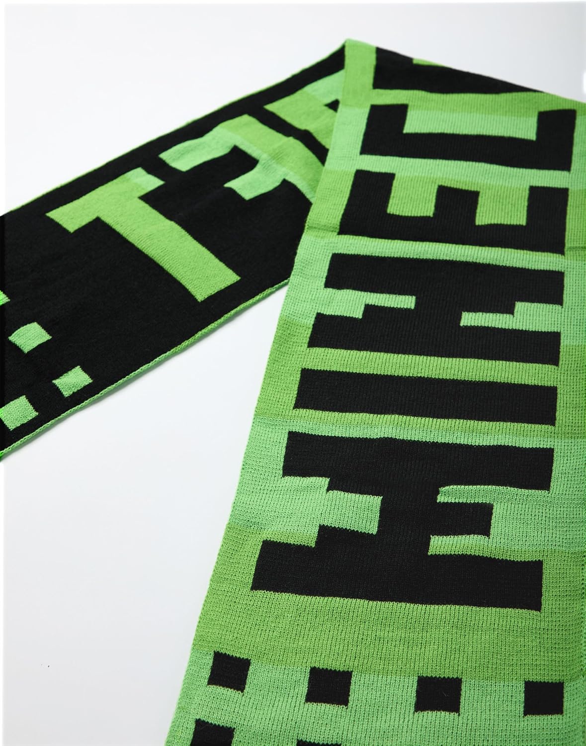 Ensemble hiver Minecraft Creeper avec bonnet à pompon, gants et écharpe enfant – Image 6