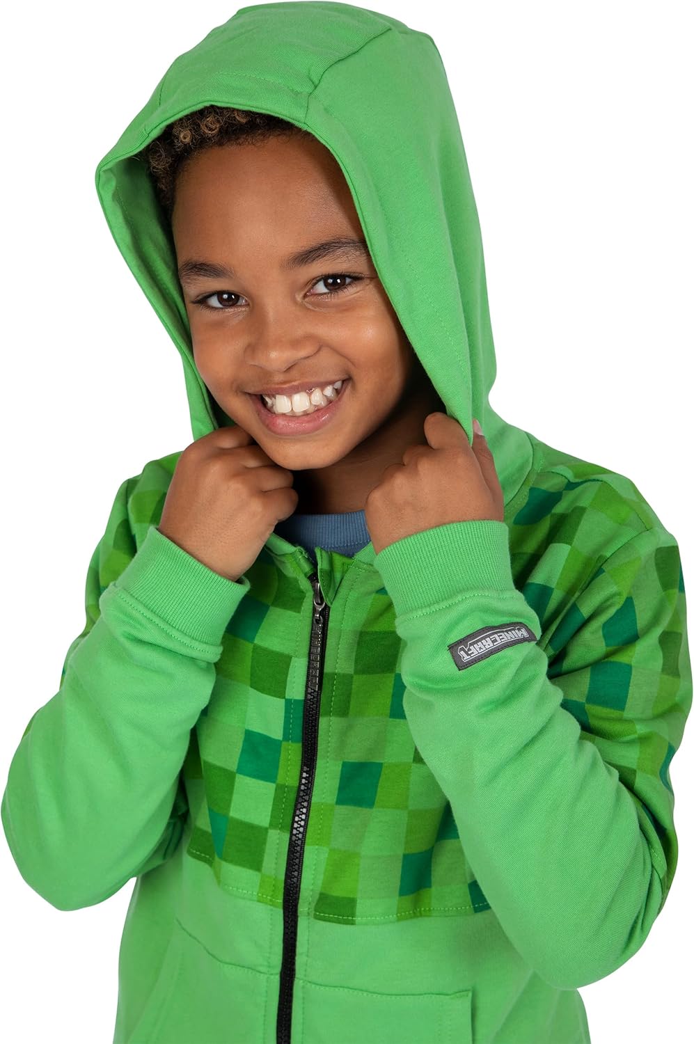Sweat zippé à capuche Minecraft garçon en 100 % coton – Image 4