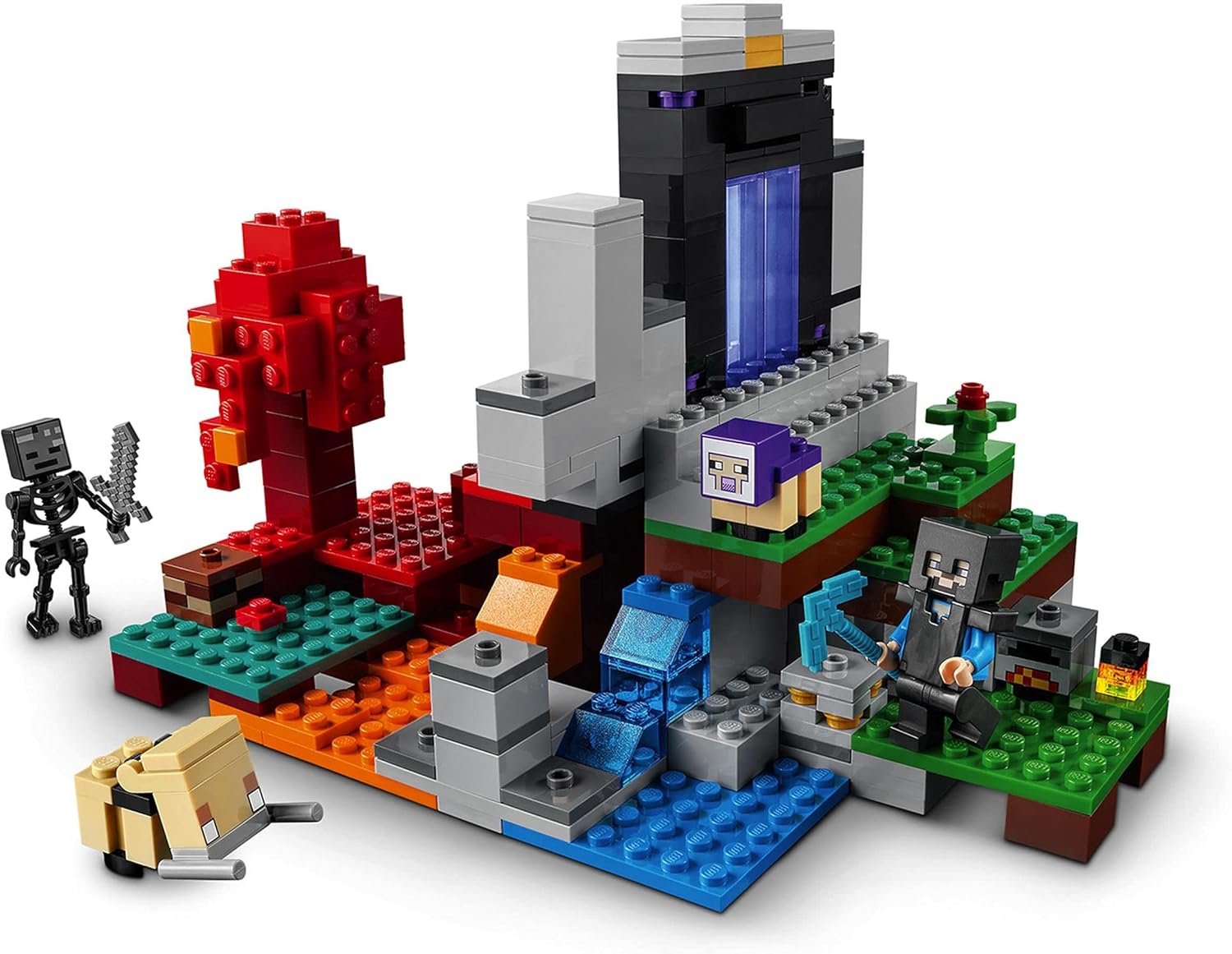 LEGO Minecraft 21172 Portail en ruine avec Steve dans le Nether – Image 4