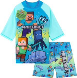 Ensemble de bain 2 pièces Minecraft Pokémon pour garçon et ado