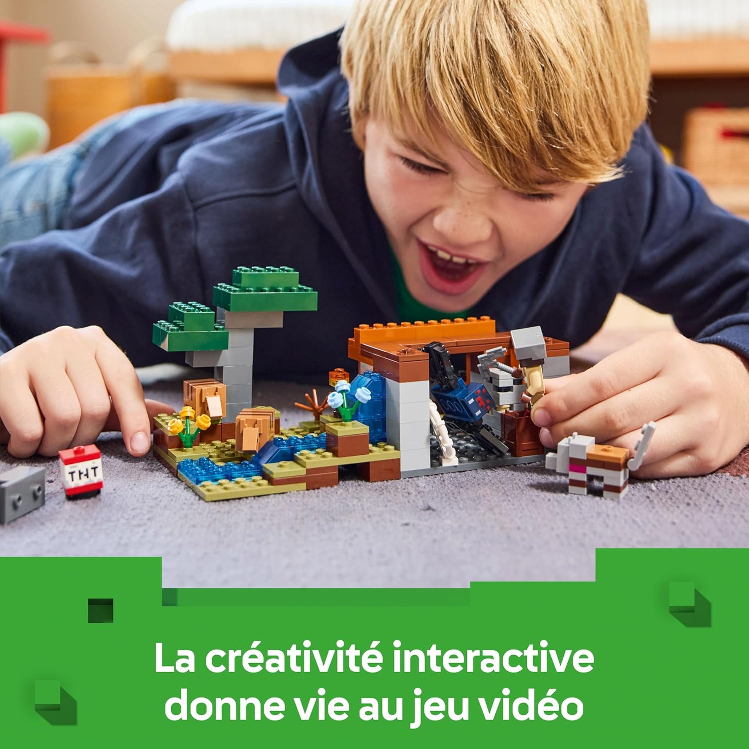 LEGO Minecraft Mine du tatou avec TNT, loup et araignée venimeuse – Image 5