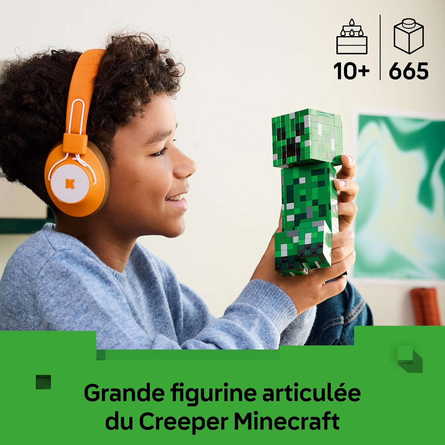 Figurine articulée LEGO Minecraft Creeper avec espace secret 21276 – Image 2