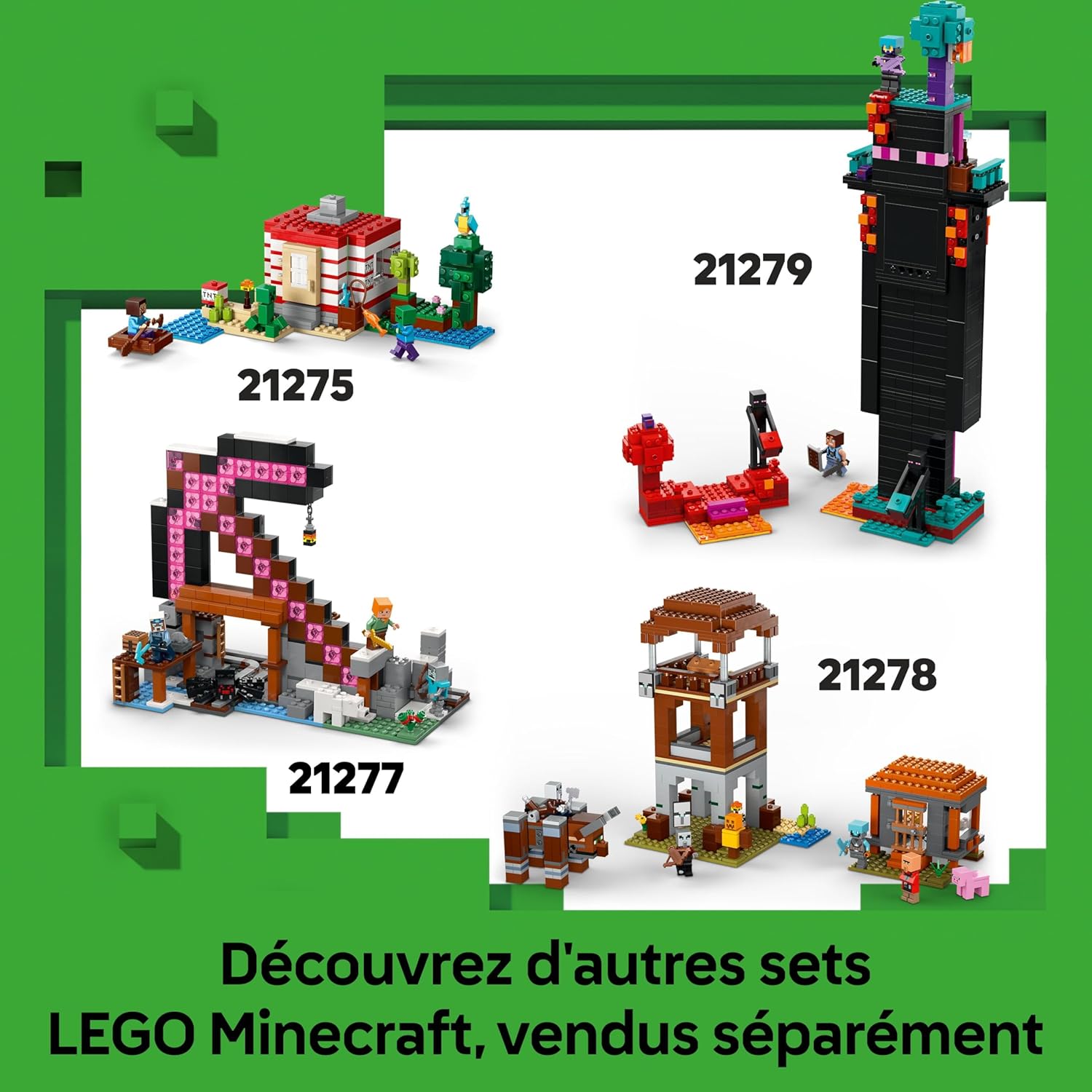 Figurine articulée LEGO Minecraft Creeper avec espace secret 21276 – Image 7