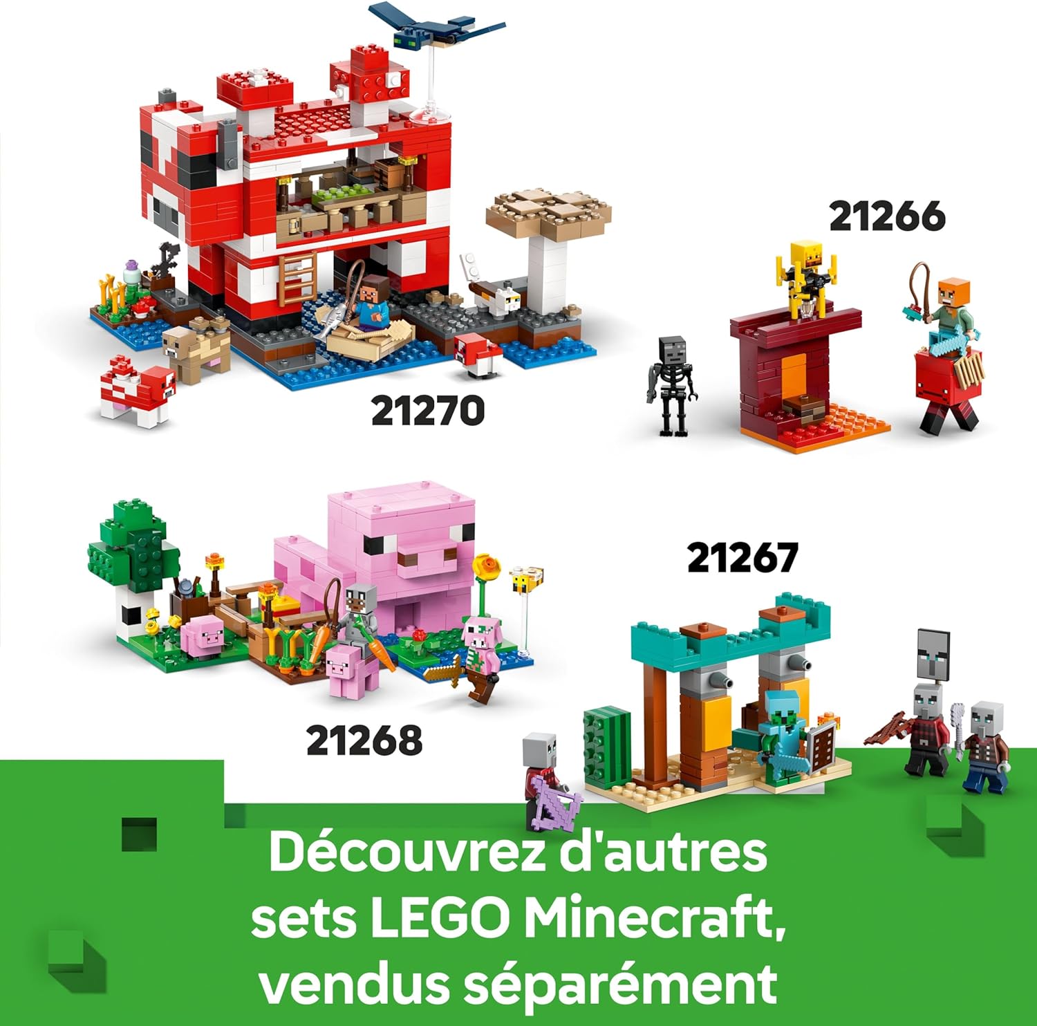 LEGO Minecraft Mine du tatou avec TNT, loup et araignée venimeuse – Image 7