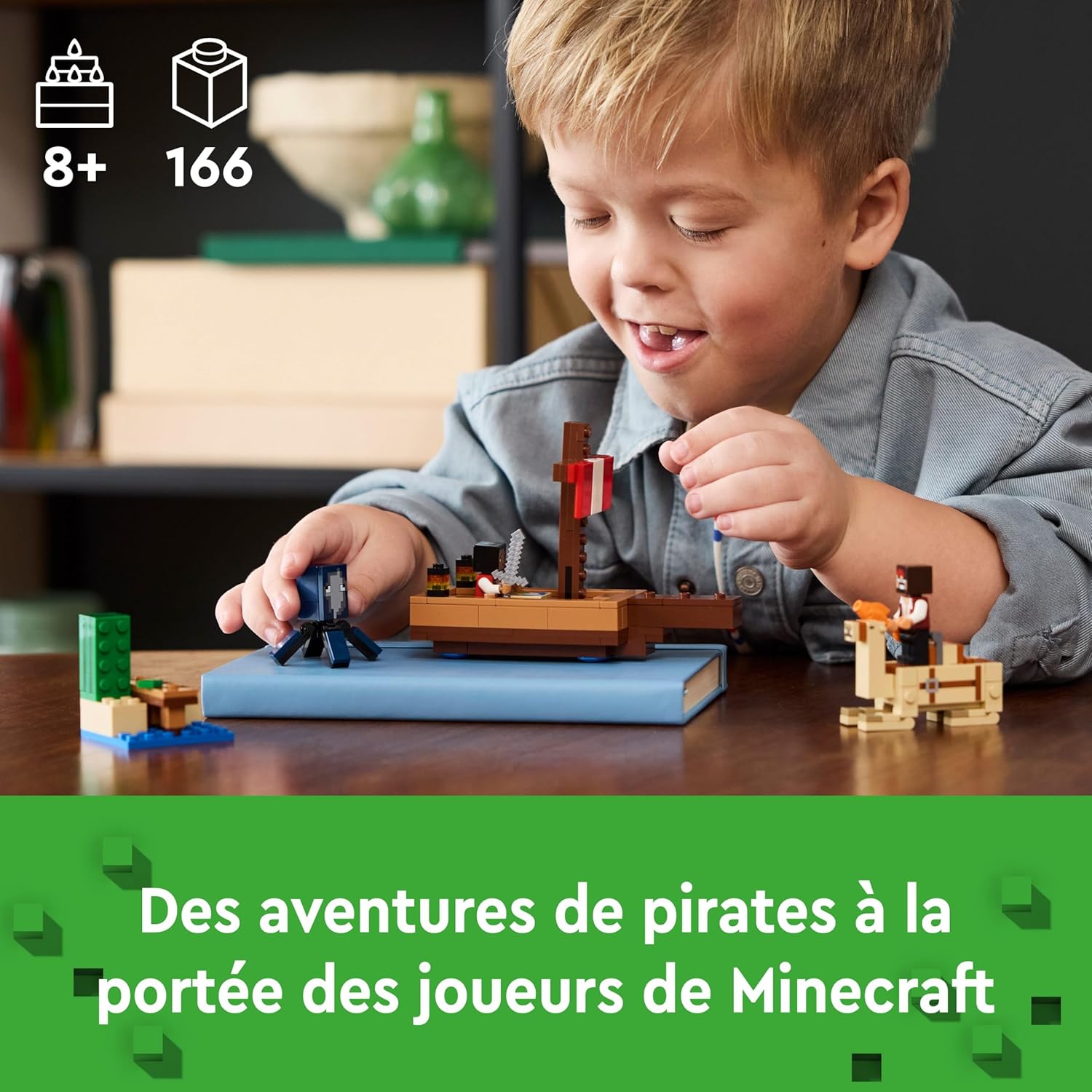 LEGO Minecraft 21259, voyage en bateau pirate avec 2 pirates – Image 2