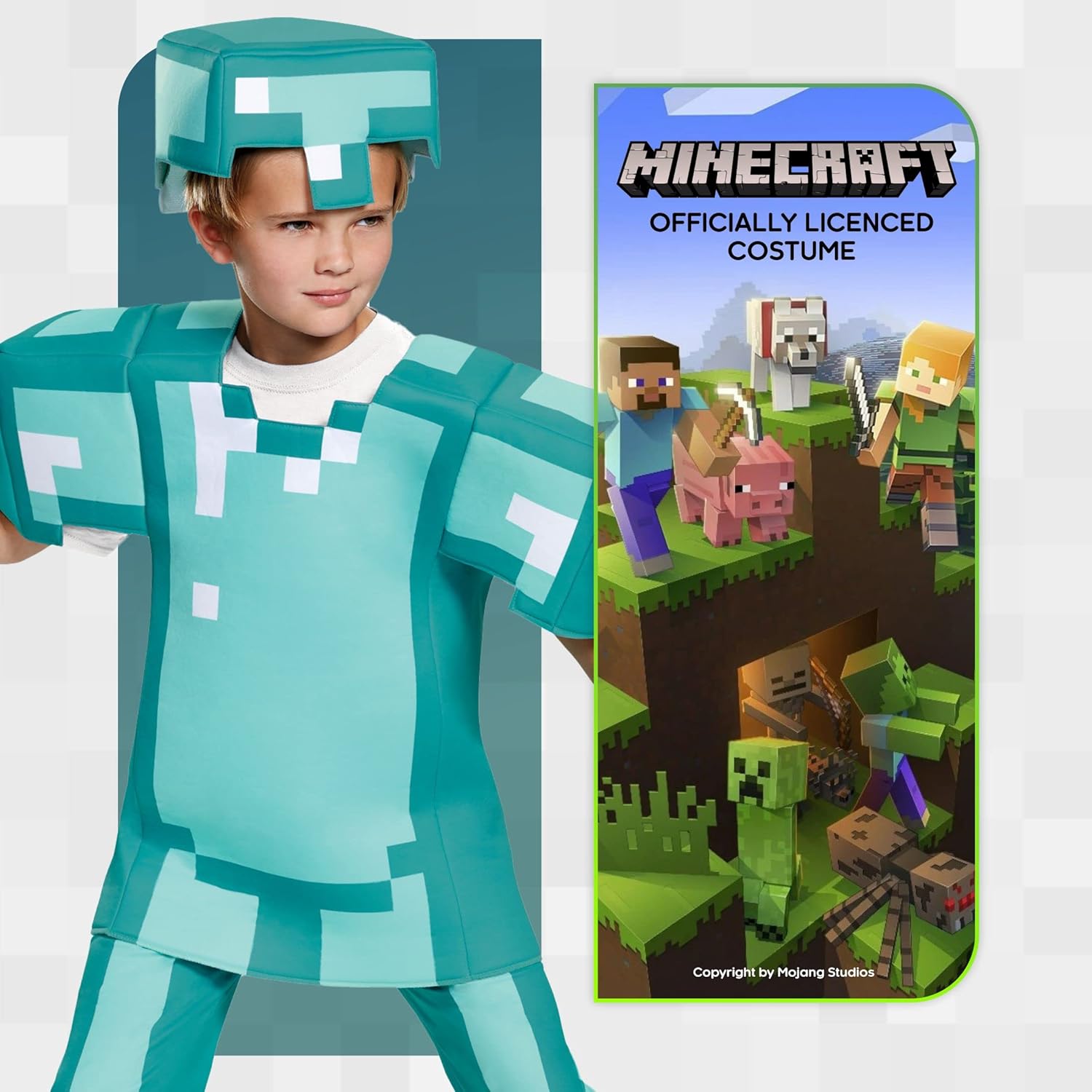 Déguisement enfant Minecraft Deluxe Armure de Diamant – Image 2