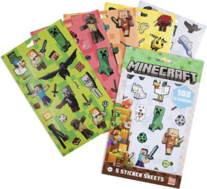 Autocollants Minecraft lot 24 x 2 pour cahier