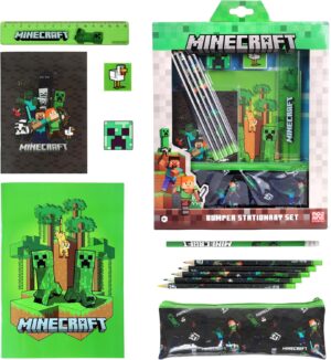 Lot de 12 stylos Minecraft avec gomme pour l'école et petit cadeau