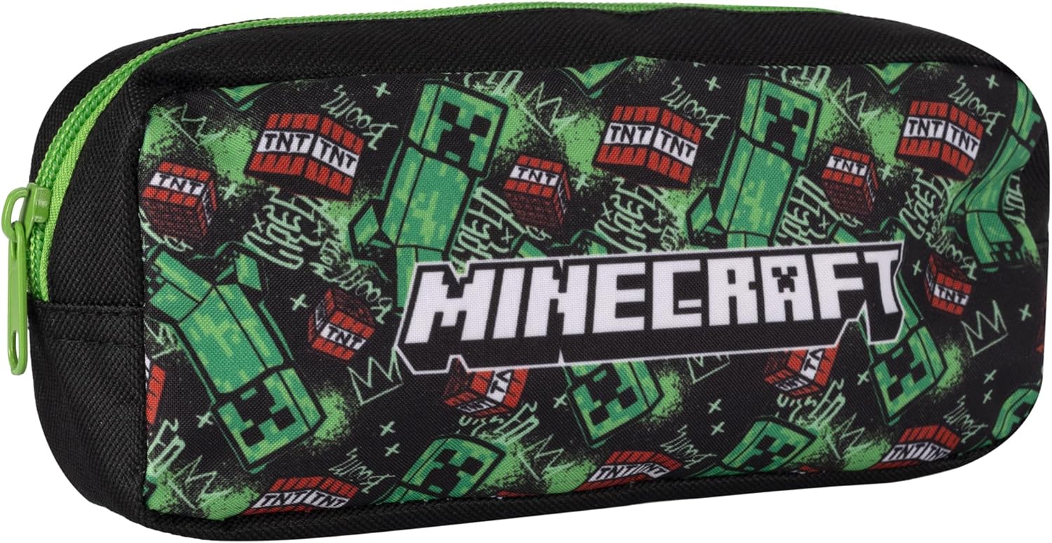 Set Minecraft TNT vert avec sac à dos, sac à déjeuner et trousse – Image 5