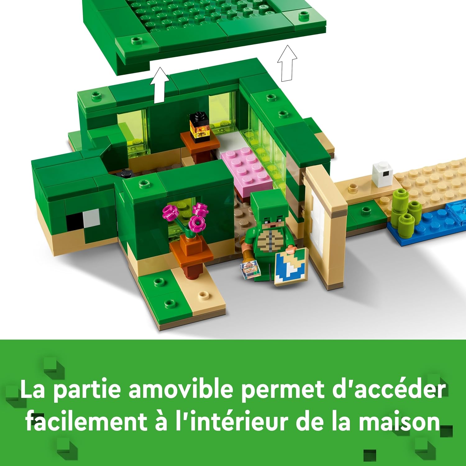 LEGO Minecraft Maison tortue de plage avec 3 figurines 21254 – Image 5