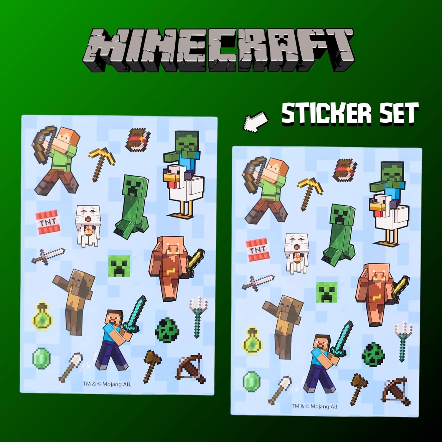 Coffret de papeterie Minecraft avec carnet, cadenas et accessoires – Image 6