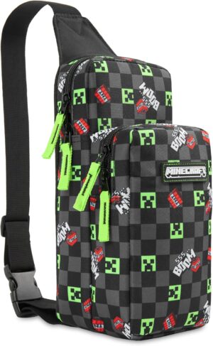 Sac poitrine Minecraft Creeper avec sangle réglable pour garçon ado