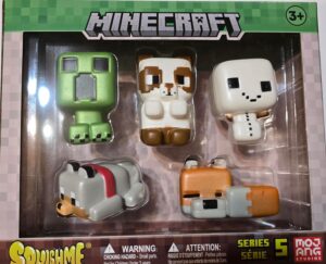 Coffret collector SquishMe Minecraft série 5 avec 5 personnages