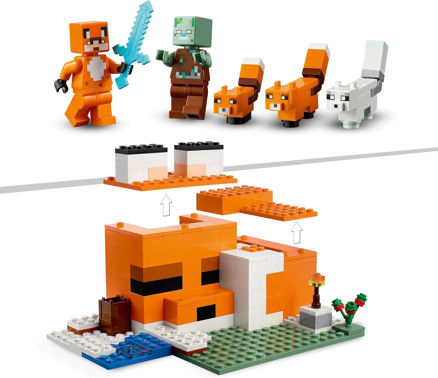 LEGO Minecraft 21178 Refuge Renard avec héros et animaux – Image 4