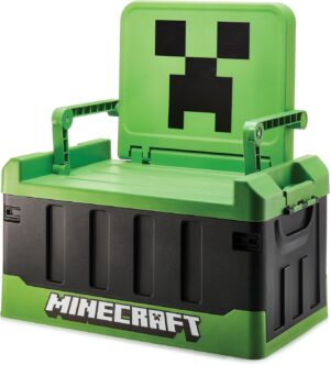 Chaise pliante 2-en-1 Minecraft avec coffre à jouets Numskull