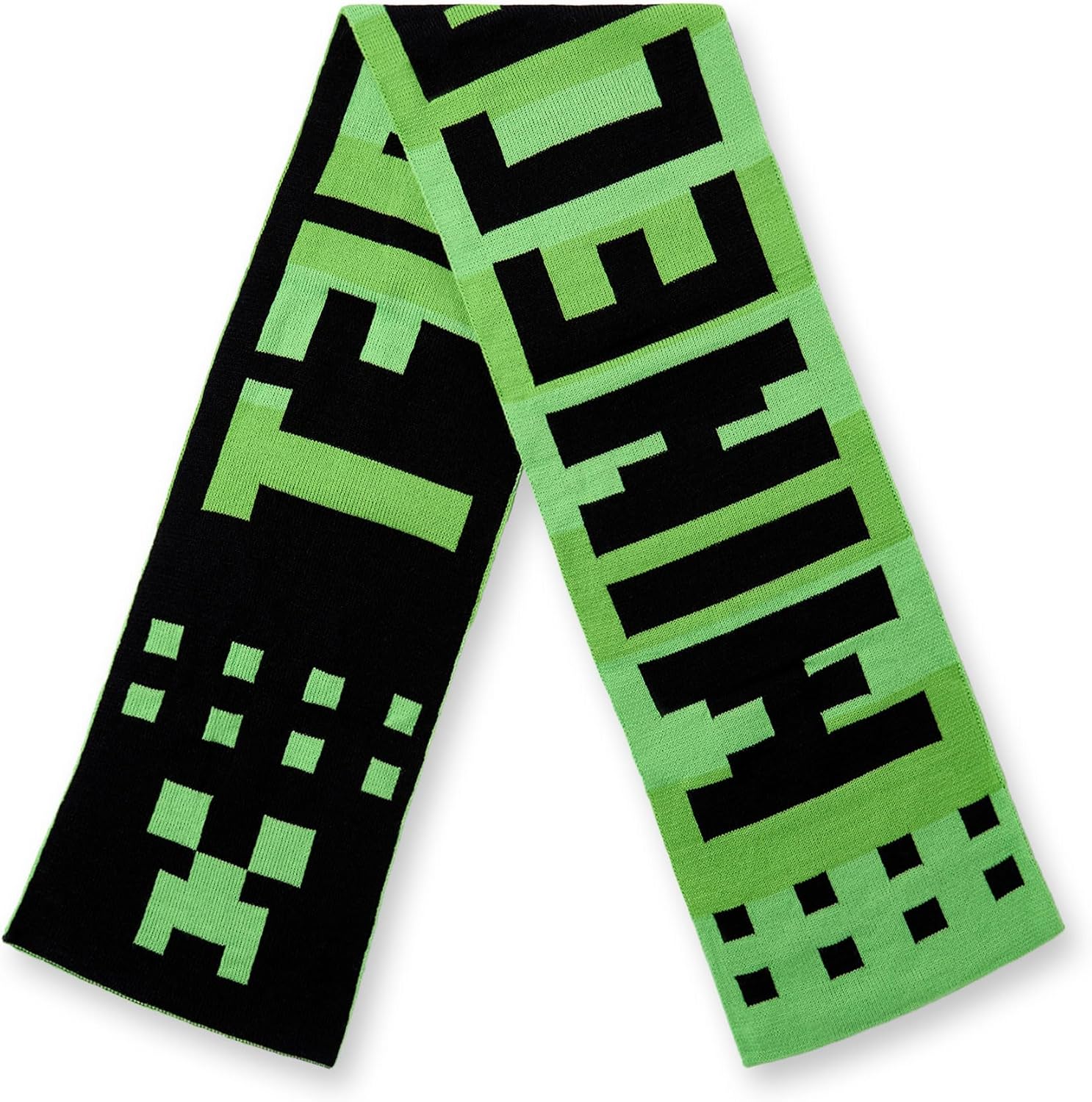 Ensemble hiver Minecraft Creeper avec bonnet à pompon, gants et écharpe enfant – Image 4