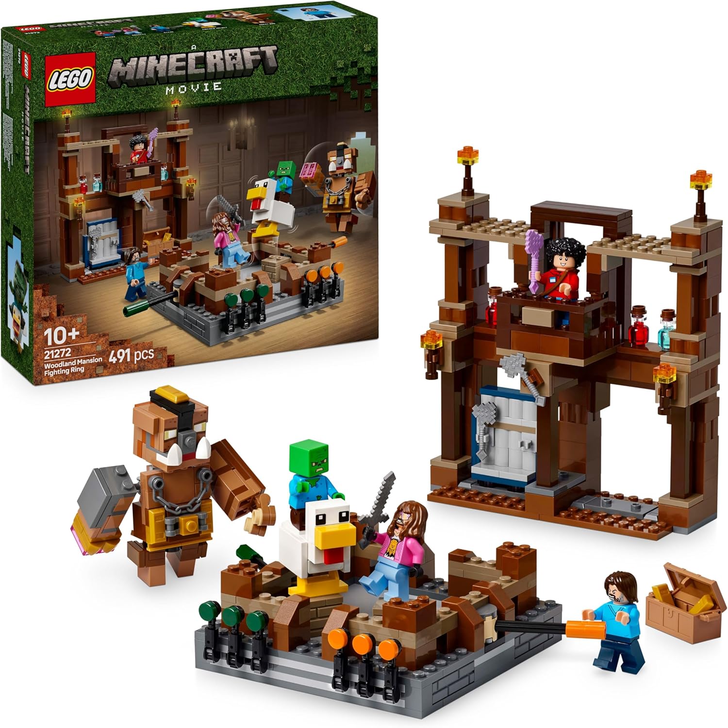 LEGO Minecraft 21272 Le Ring du Manoir des Bois avec Steve et bébé zombie