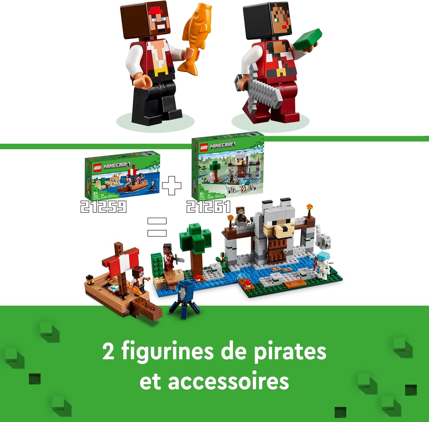 LEGO Minecraft 21259, voyage en bateau pirate avec 2 pirates – Image 8