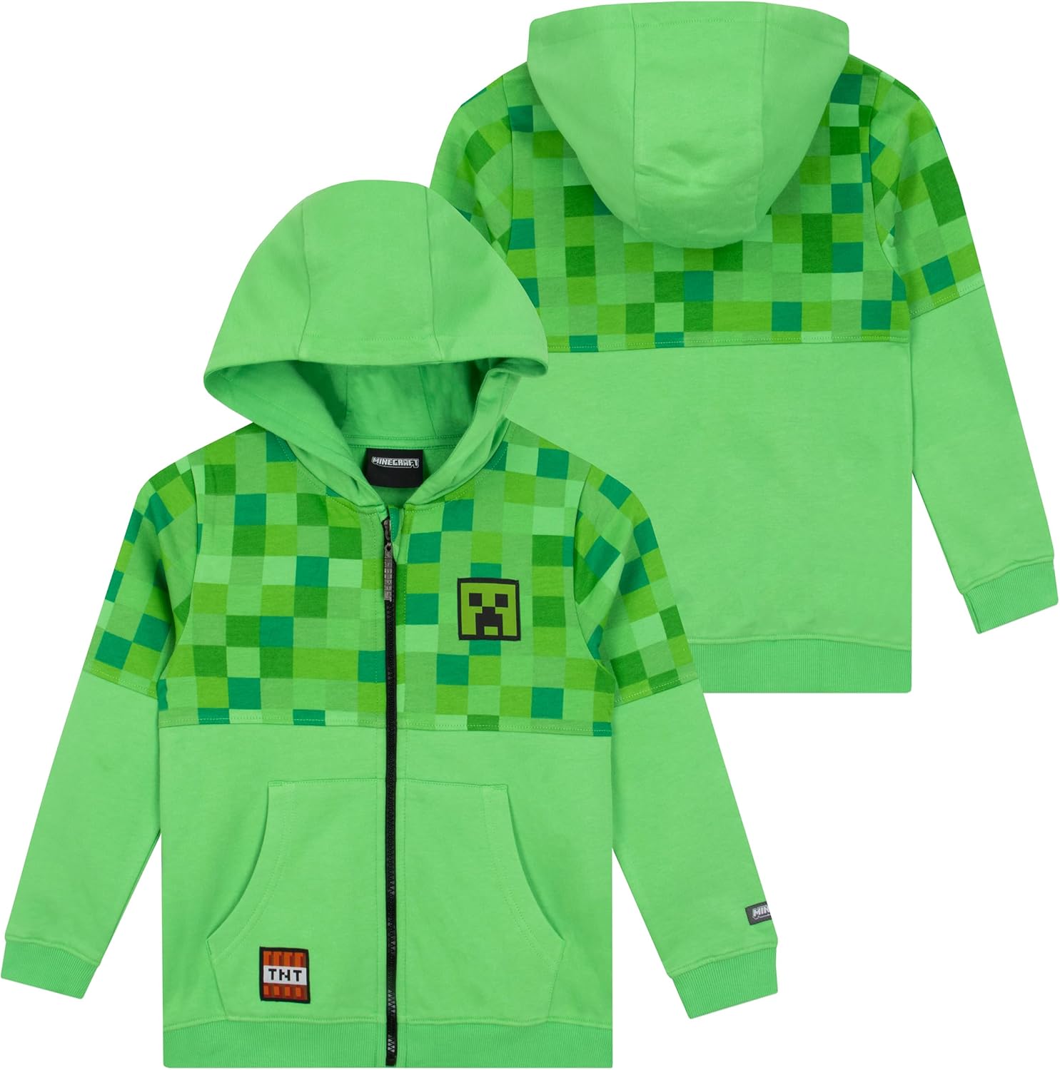 Sweat zippé à capuche Minecraft garçon en 100 % coton – Image 8
