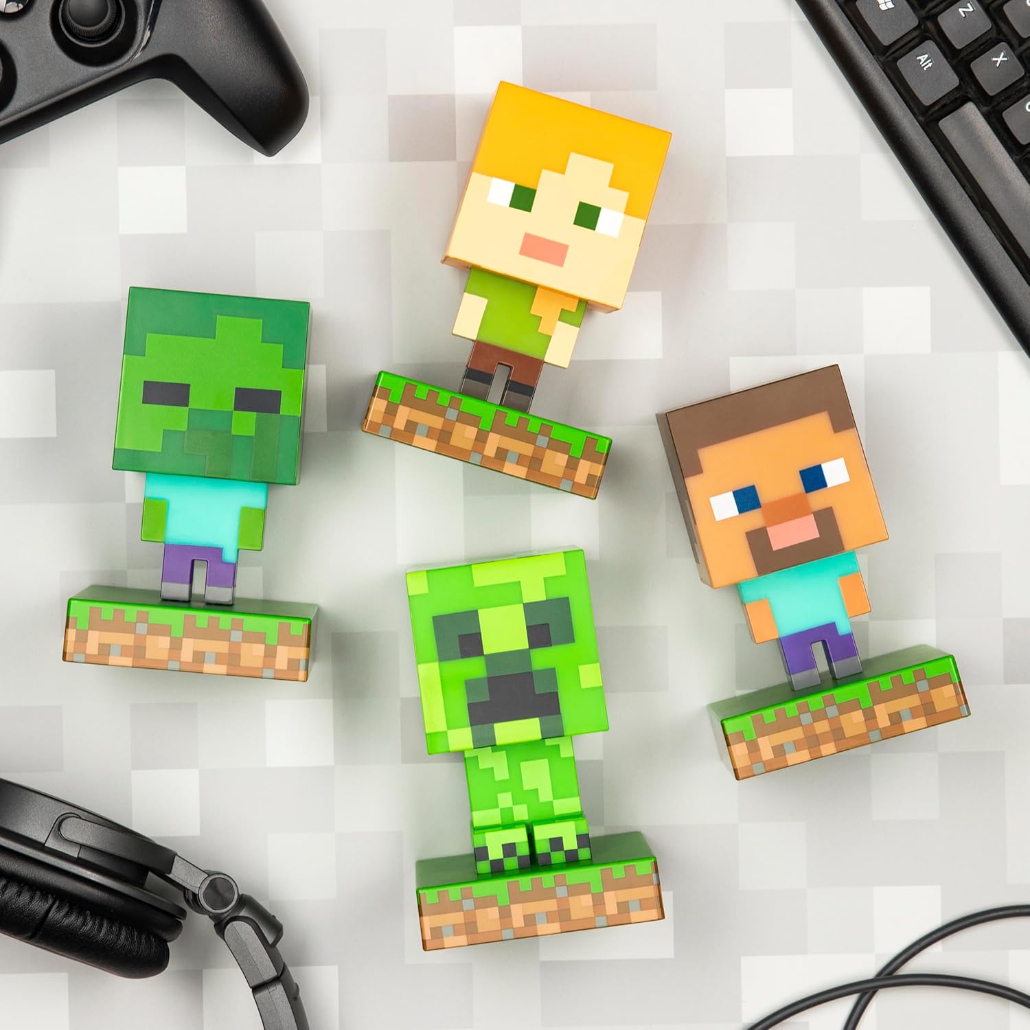 Lampe de nuit Creeper Minecraft verte 12 cm – Image 6