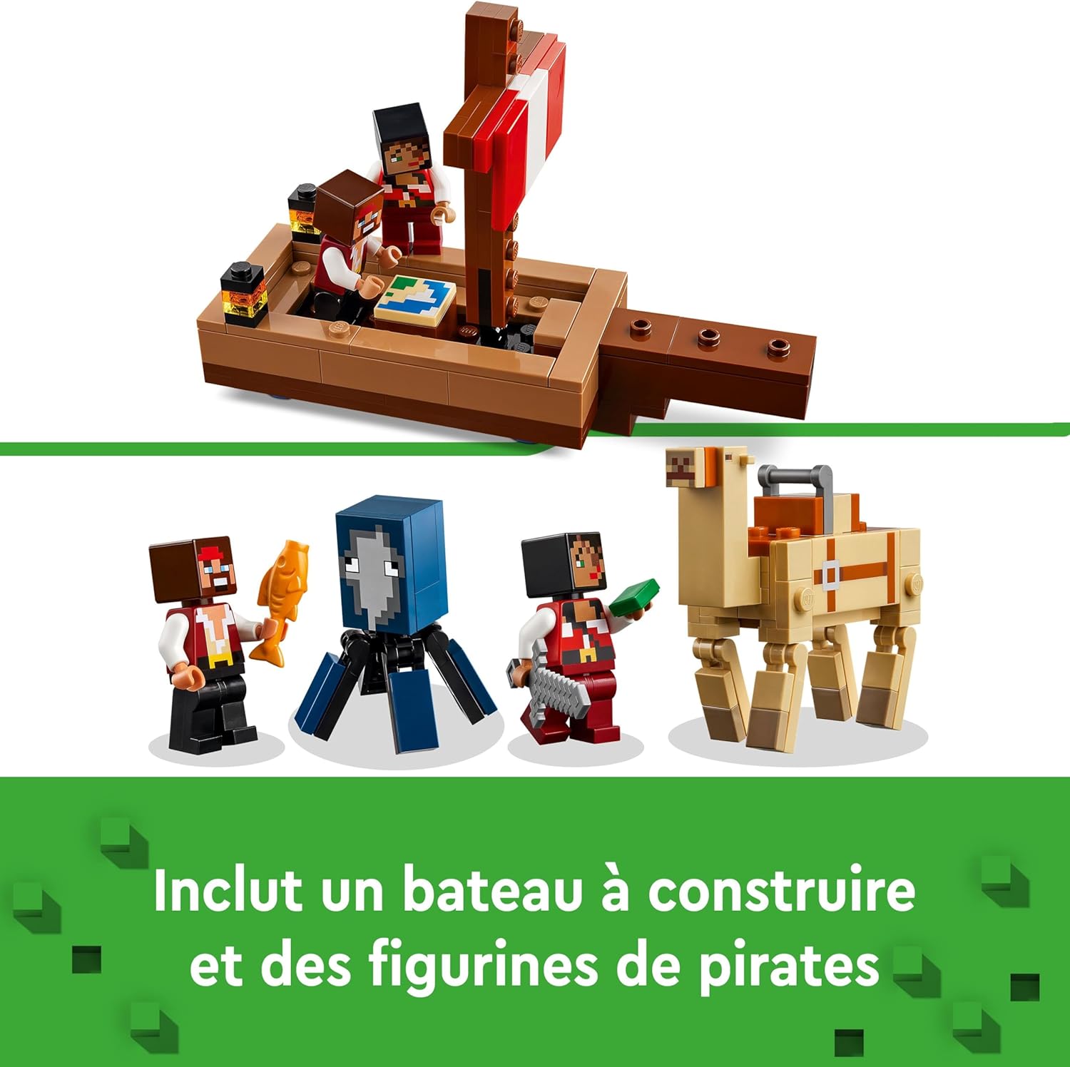 LEGO Minecraft 21259, voyage en bateau pirate avec 2 pirates – Image 3