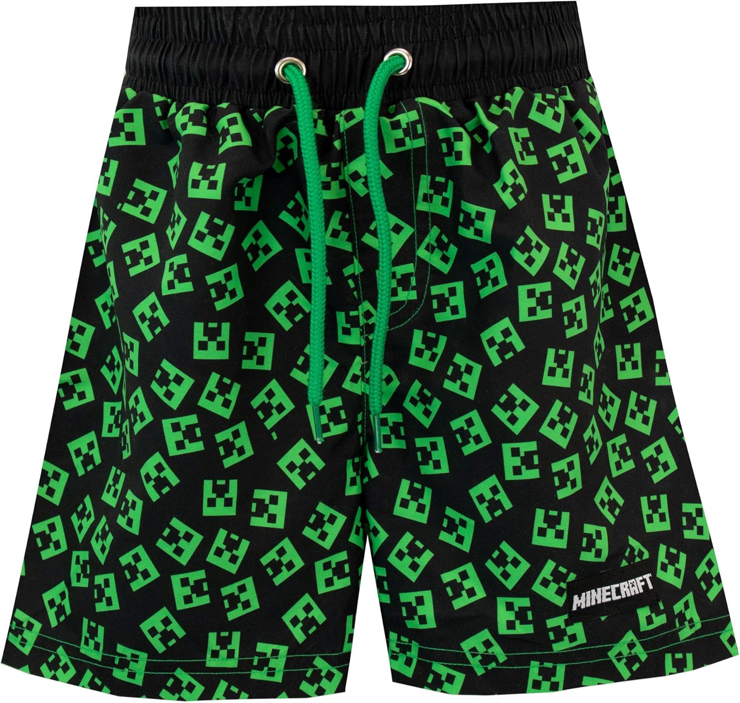 Short de bain Creeper noir Minecraft pour garçon