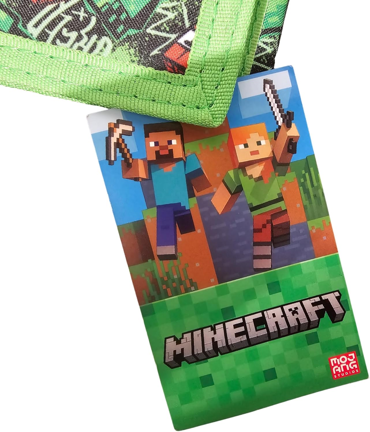 Portefeuille enfant Minecraft TNT vert à 3 volets – Image 3
