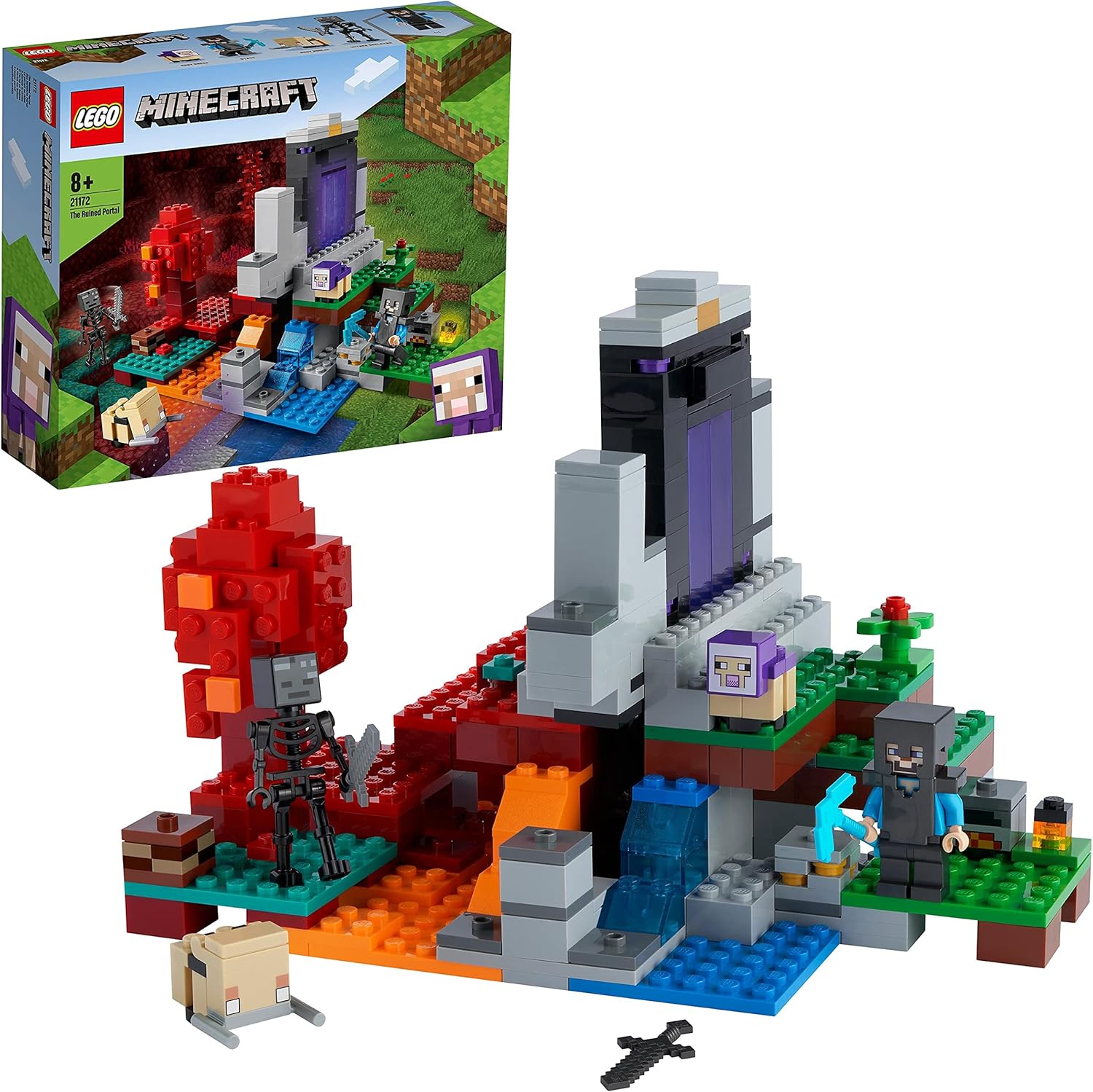 LEGO Minecraft 21172 Portail en ruine avec Steve dans le Nether