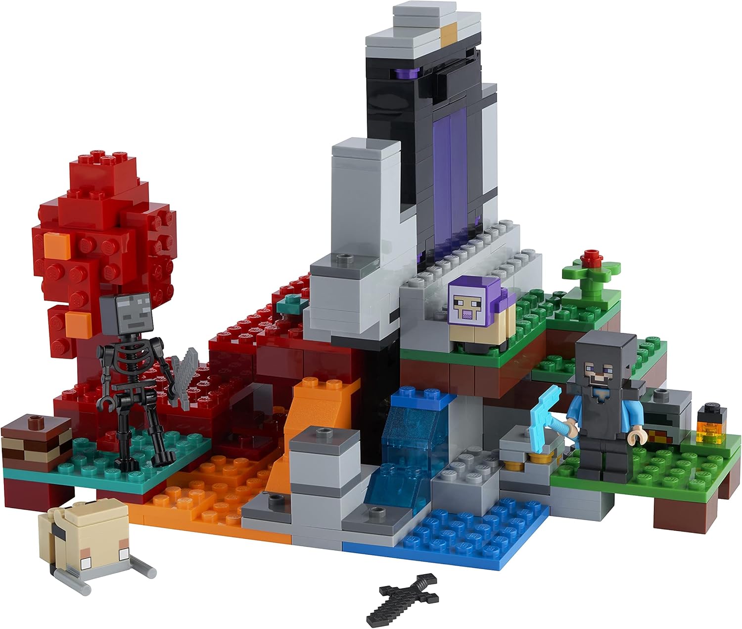 LEGO Minecraft 21172 Portail en ruine avec Steve dans le Nether – Image 3