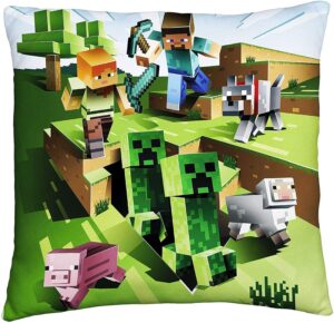 Coussin Minecraft carré 40 x 40 cm