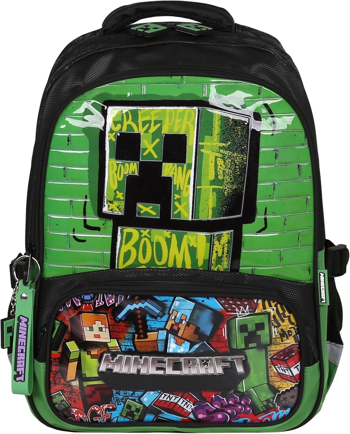 Sac à dos Minecraft Creeper trois compartiments 23 l 40 x 29 x 20 cm