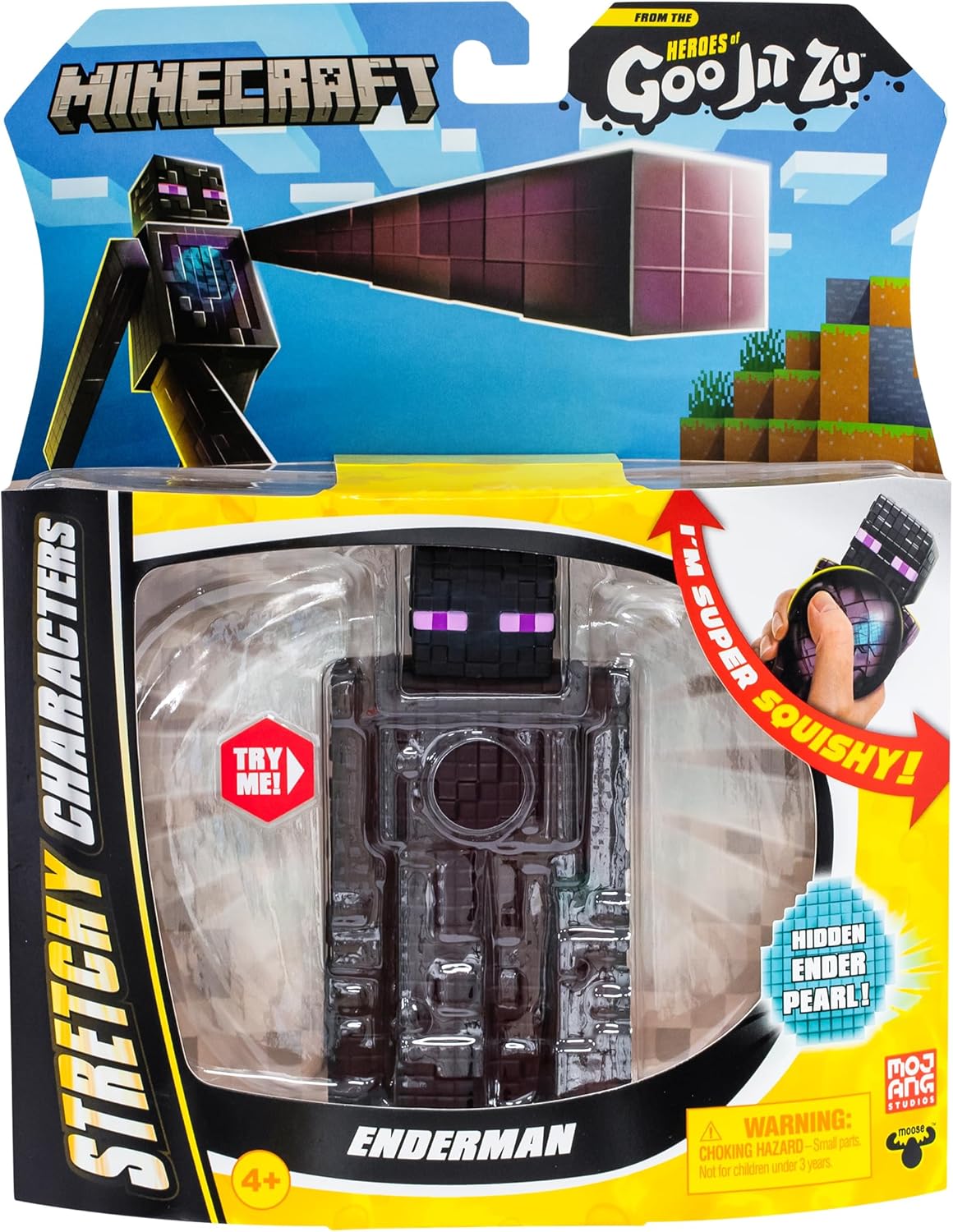 Minecraft Heroes of Goo Jit Zu Enderman élastique avec Perle de l'Ender – Image 2