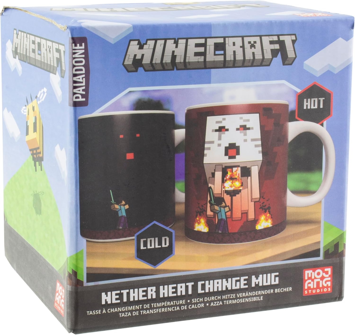 Mug Minecraft Steve et Nether en céramique à effet chaleur 300 – Image 2