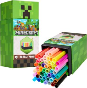 Set Minecraft de 48 feutres lavables non toxiques pour enfants