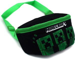 Sac banane enfant Minecraft réglable noir, deux couleurs