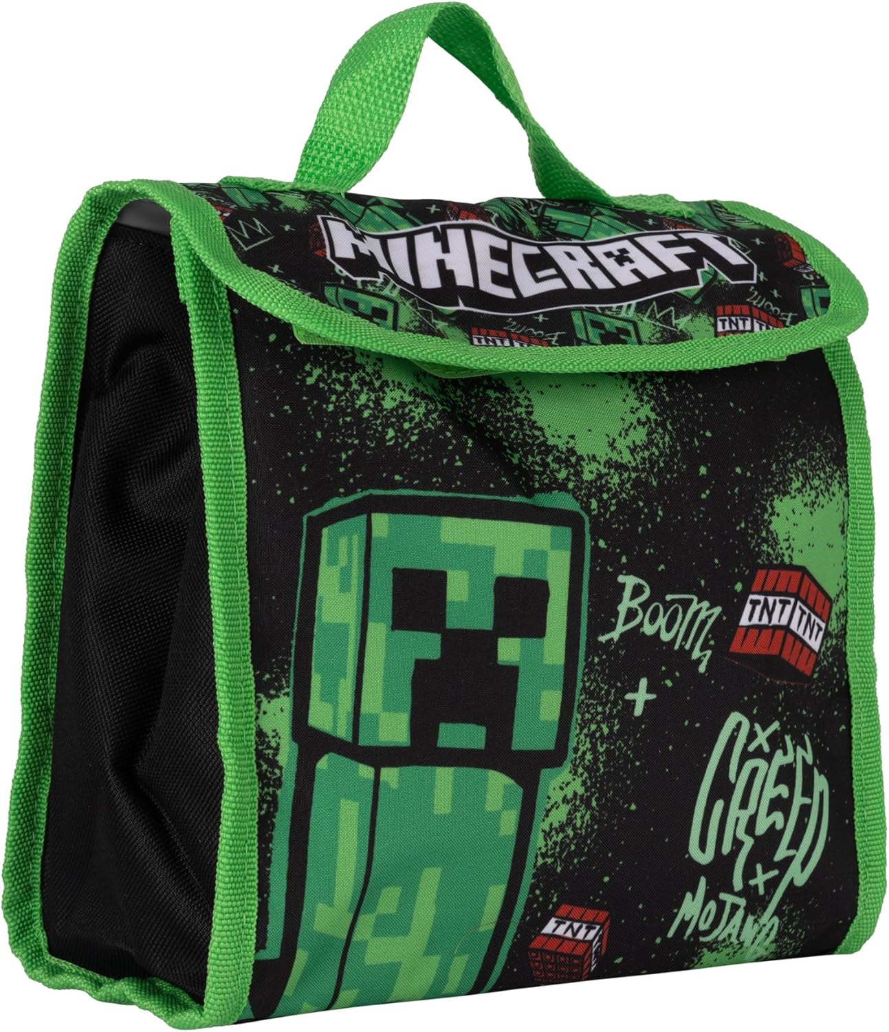Set Minecraft TNT vert avec sac à dos, sac à déjeuner et trousse – Image 3