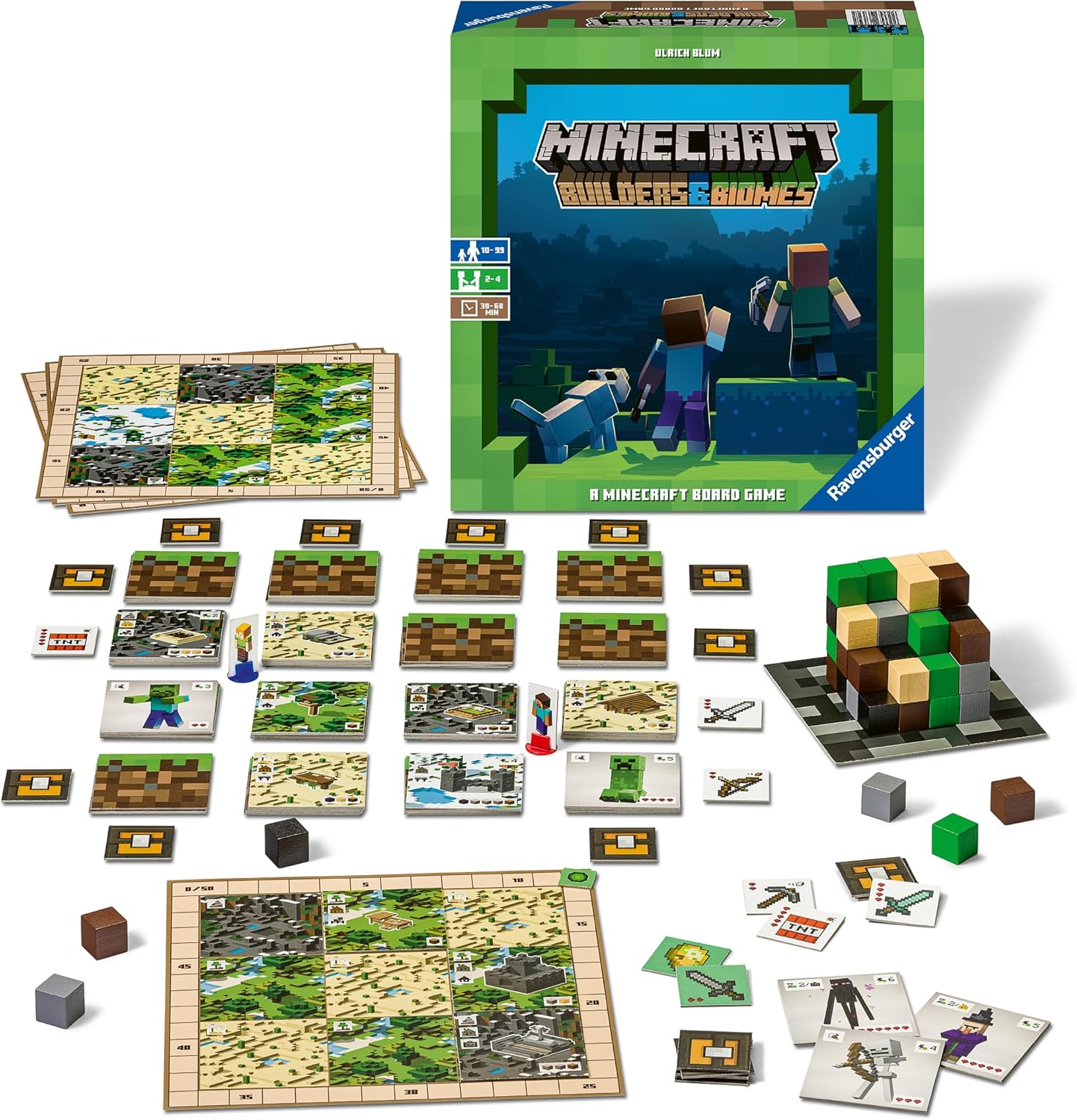 Jeu de société Minecraft Builders & Biomes Ravensburger, stratégie 2 à 4 joueurs dès 10 ans – Image 5