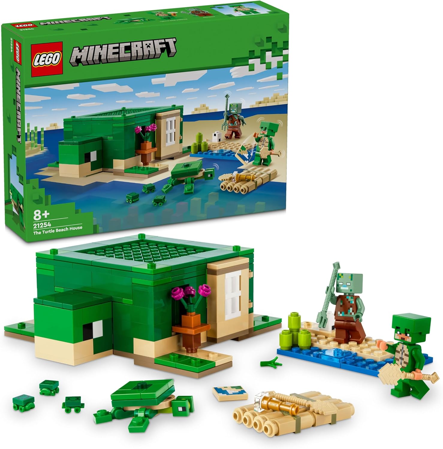 LEGO Minecraft Maison tortue de plage avec 3 figurines 21254