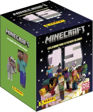 Boîte Panini Minecraft 15e anniversaire, 36 pochettes de 3 stickers