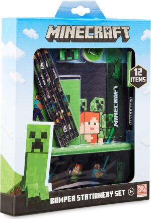 Set papeterie Minecraft enfant avec trousse, 12 accessoires